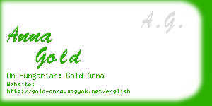 anna gold business card